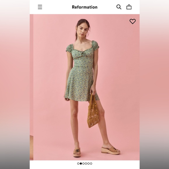 Reformation Pacey Dress in Red; size 4 (worn twice) - Picture 9 of 9